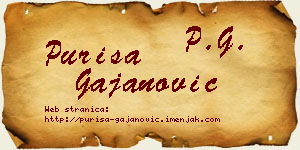 Puriša Gajanović vizit kartica